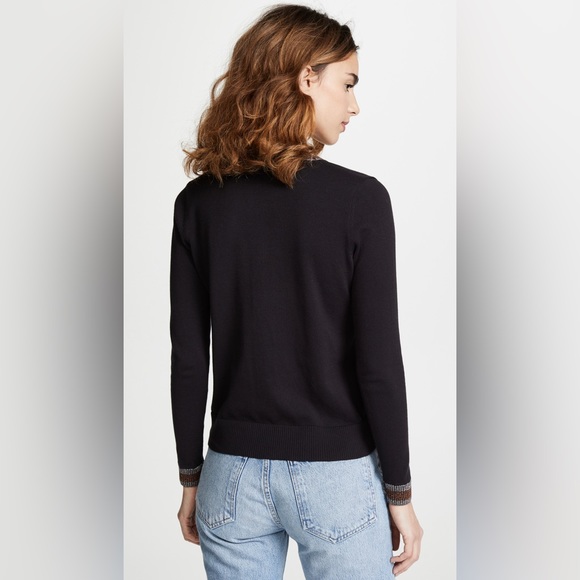 Bop Basics by Shopbop 💫EUC💫 Metallic Trim Cotton Cardigan - S - Sold Out - Picture 3 of 16